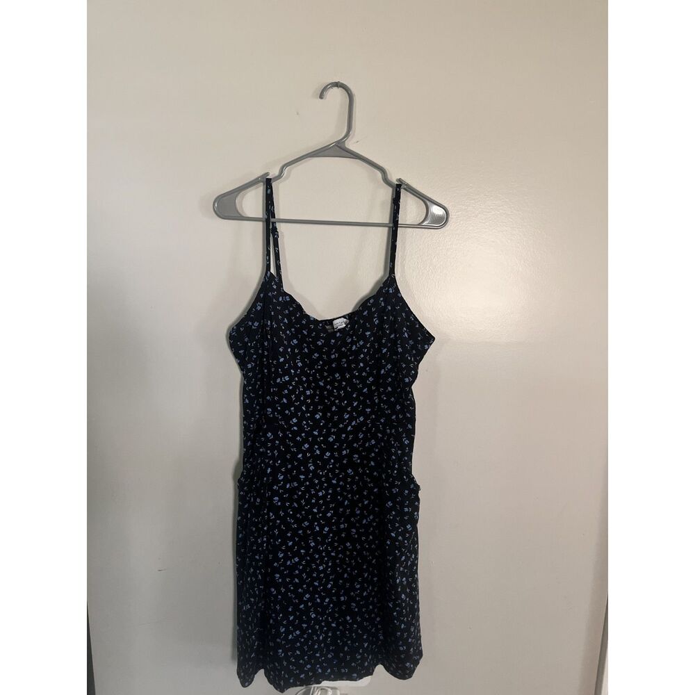 Cottage Core Navy & Light Blue Floral Dresss Size XL